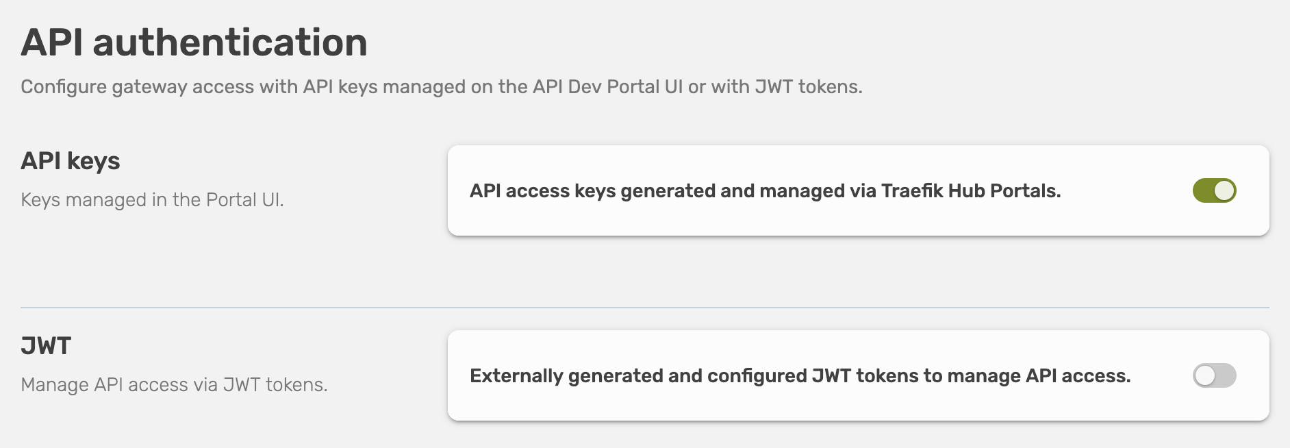Picture of JWT screen in the dashboard UI-JWT