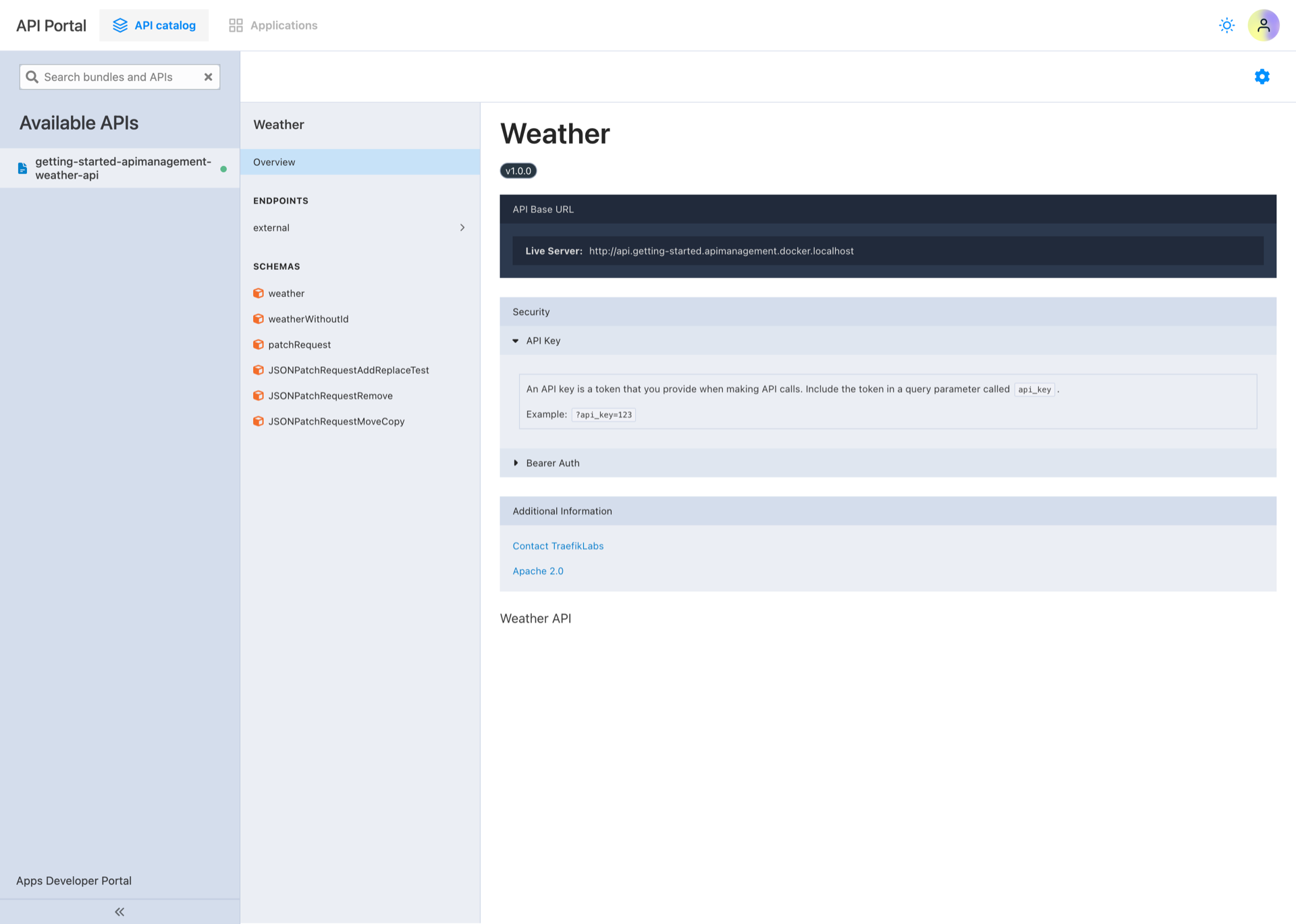 API Portal - OAS