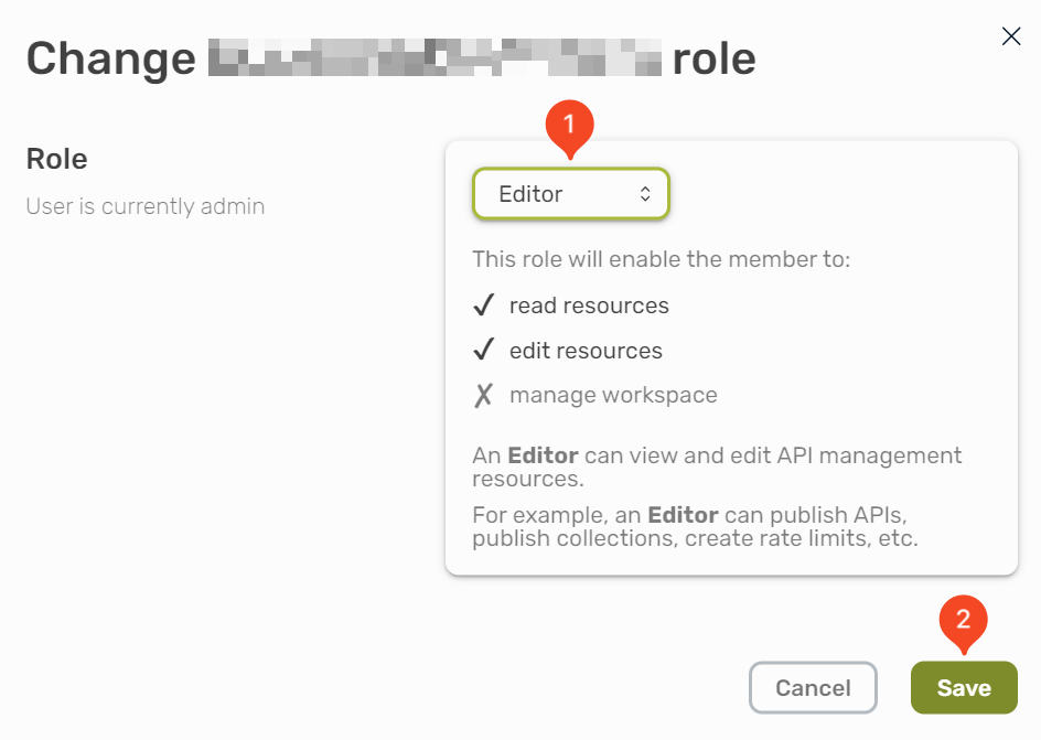 Choose Editor role and save.