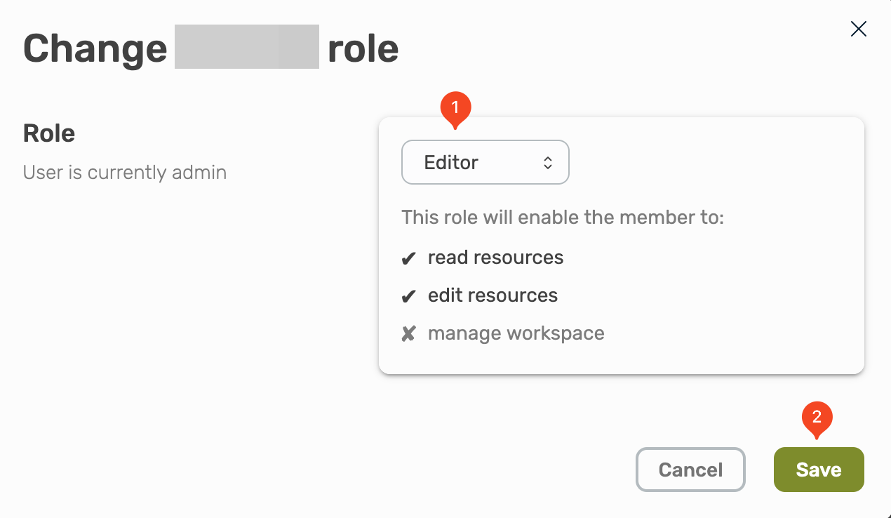 Choose Editor role and save.