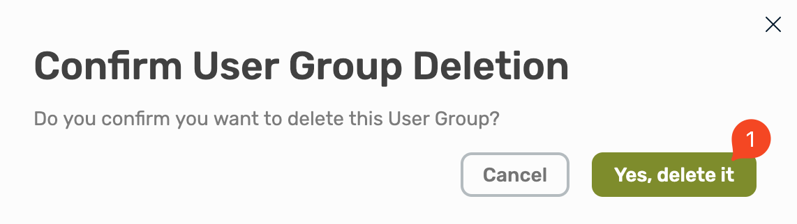 Delete group