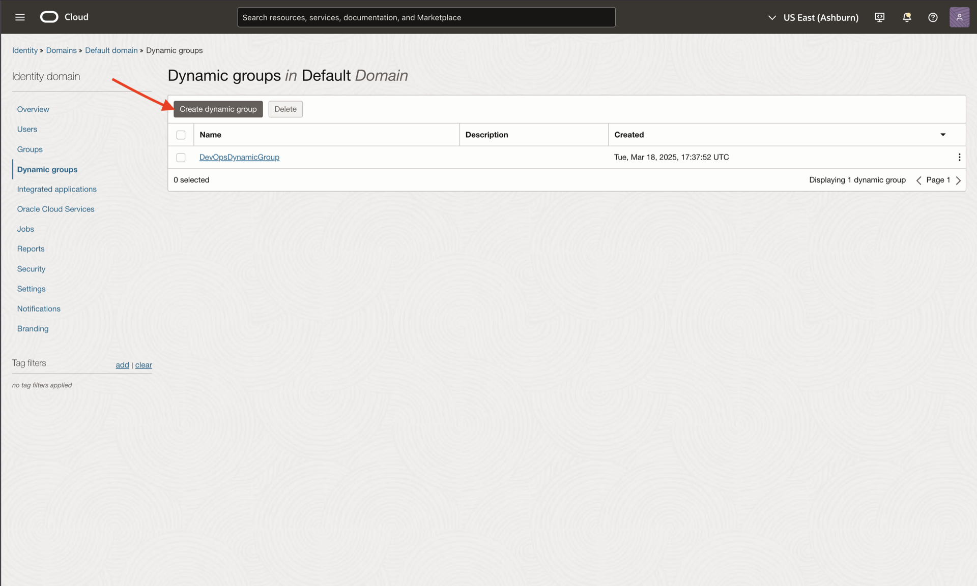 Create Dynamic Group