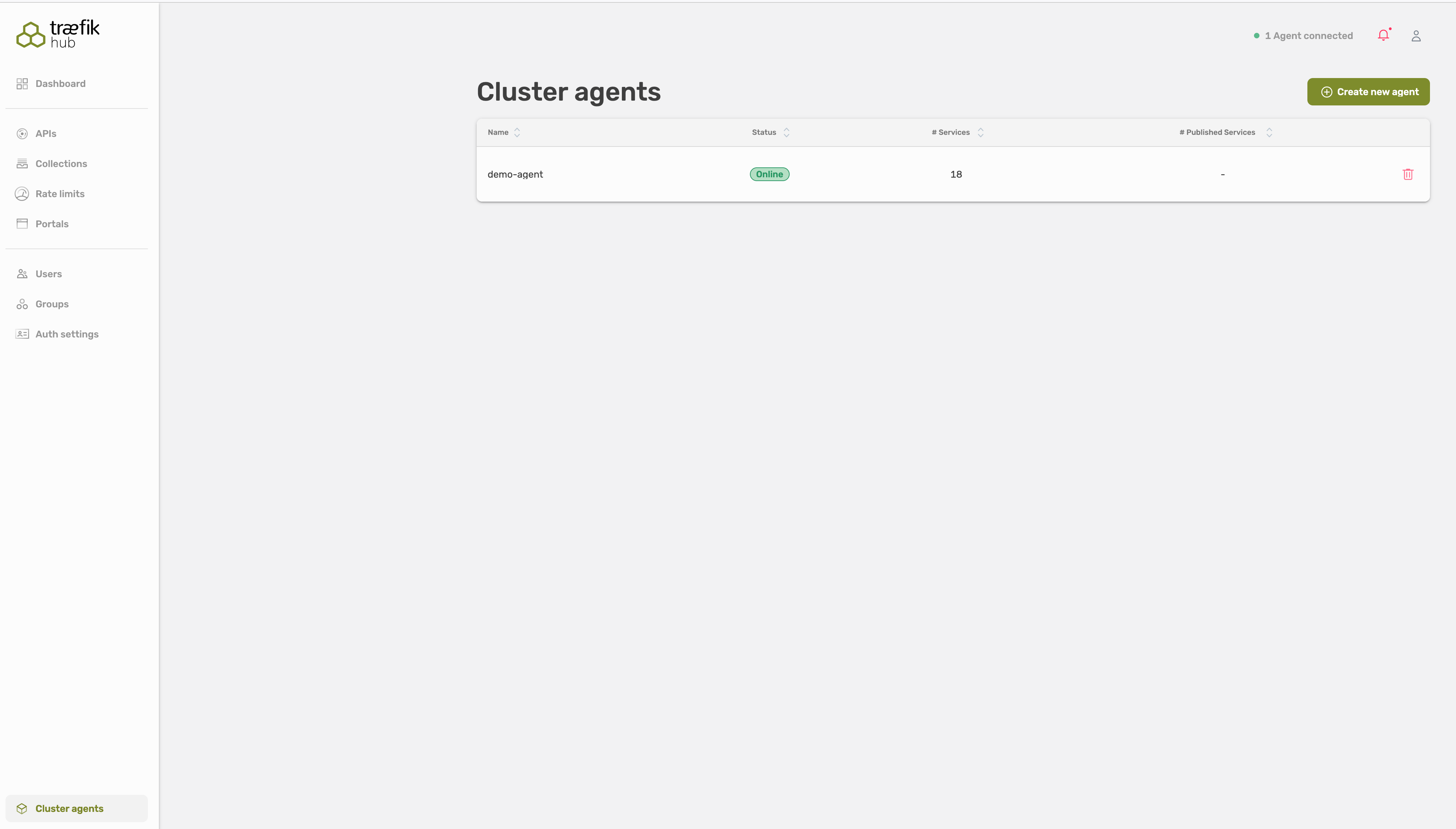 Create second cluster agent.