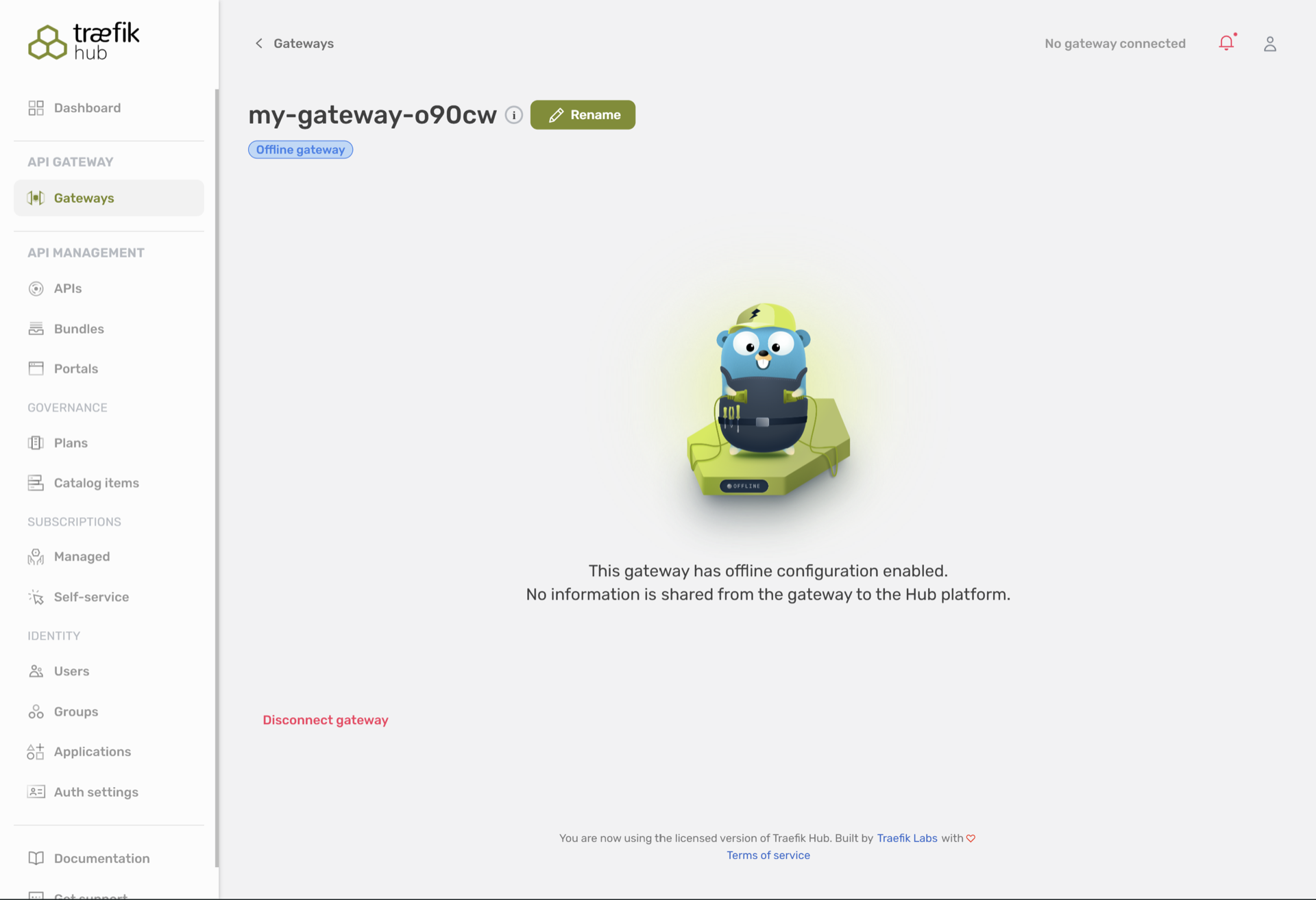 Offline Gateway Details