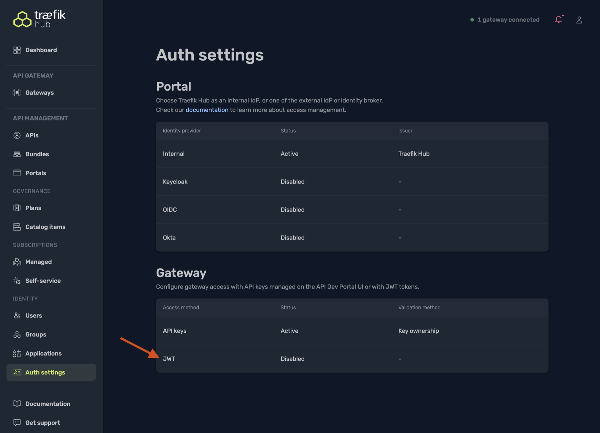 Auth Settings