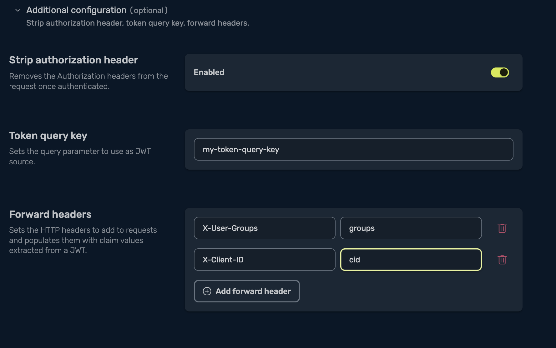 Edit gateway access settings