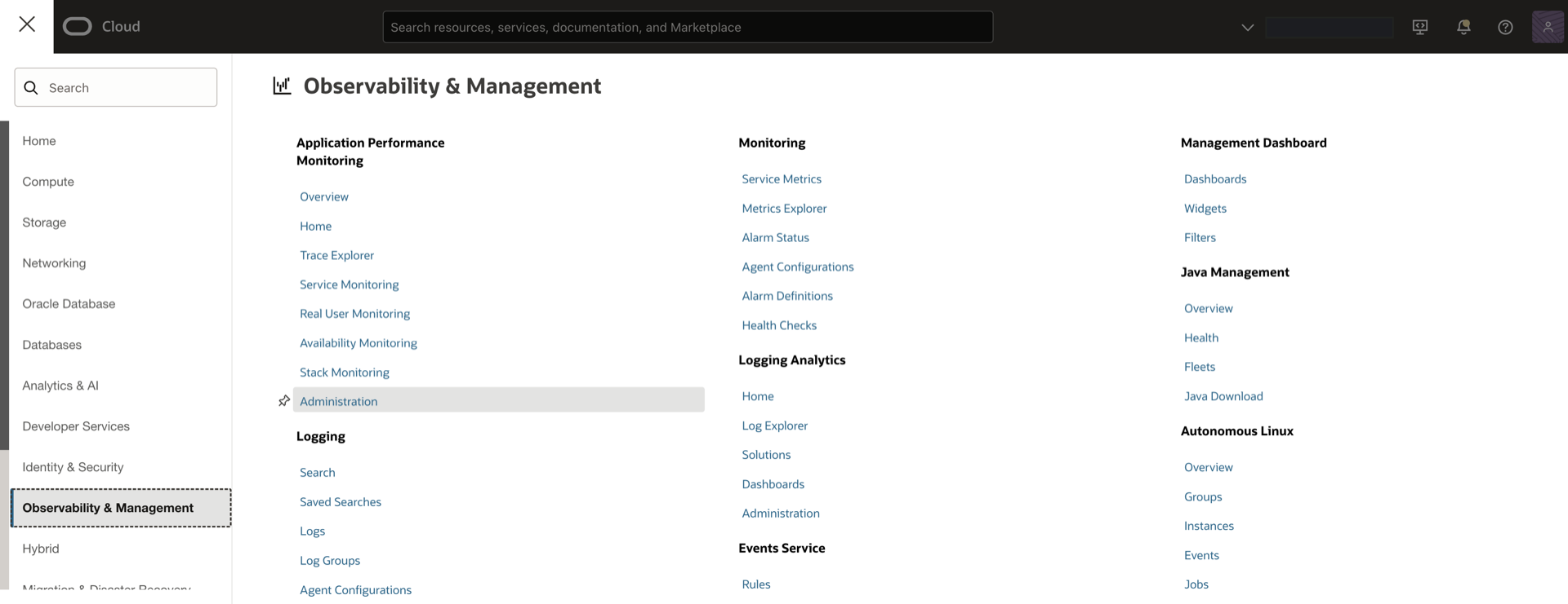 APM Domain Navigation