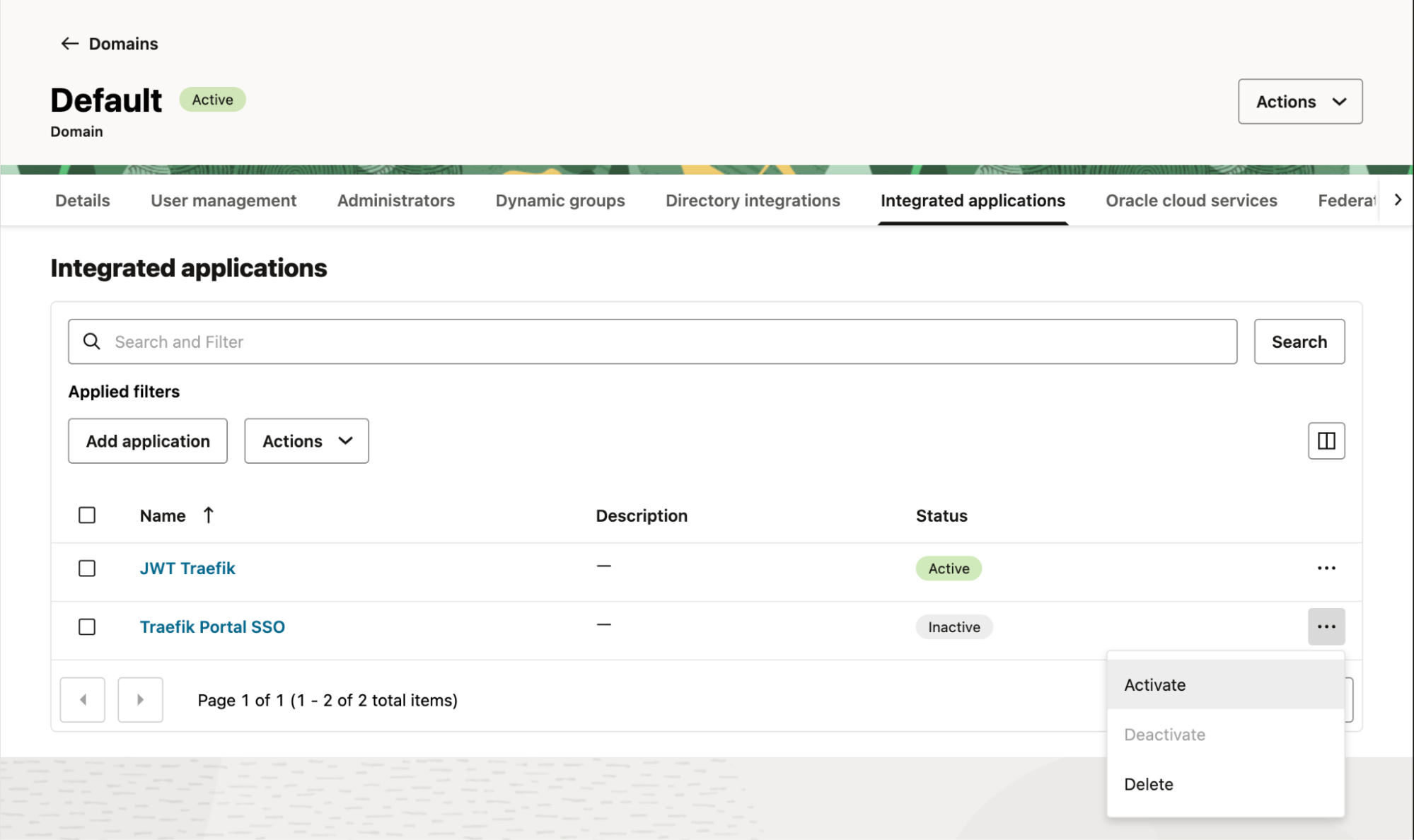 Oracle IAM - Add Application