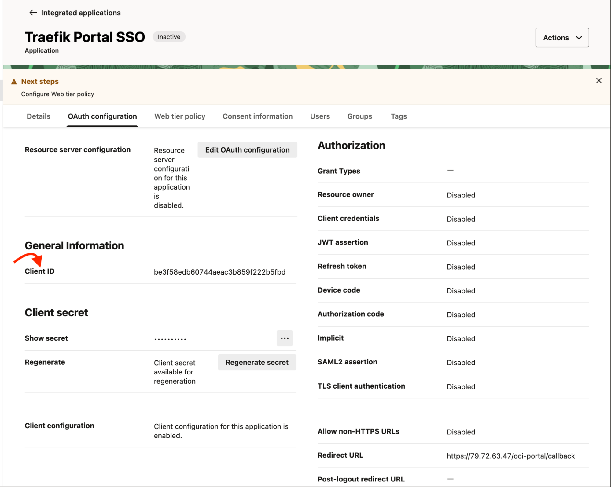 Oracle IAM - Client Credentials