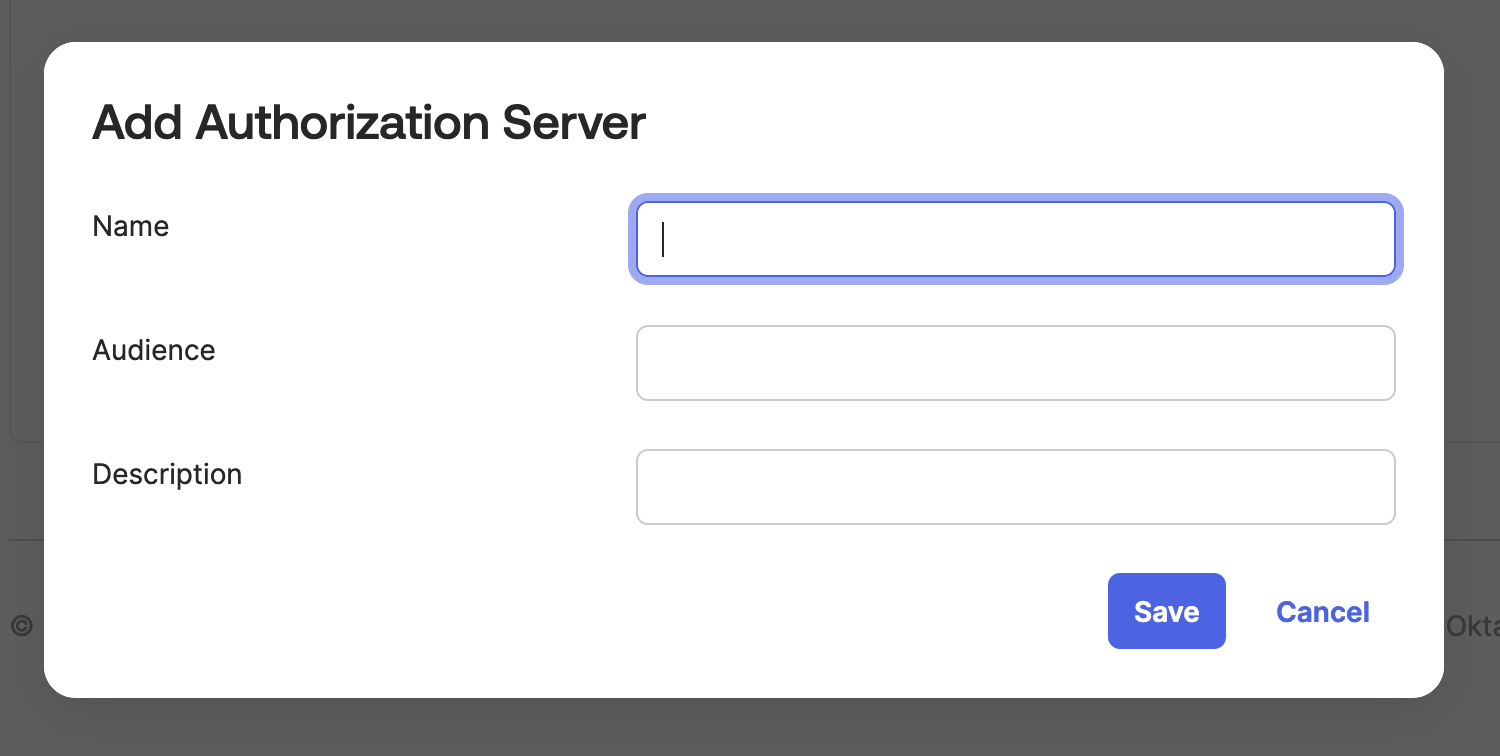 Custom auth server form