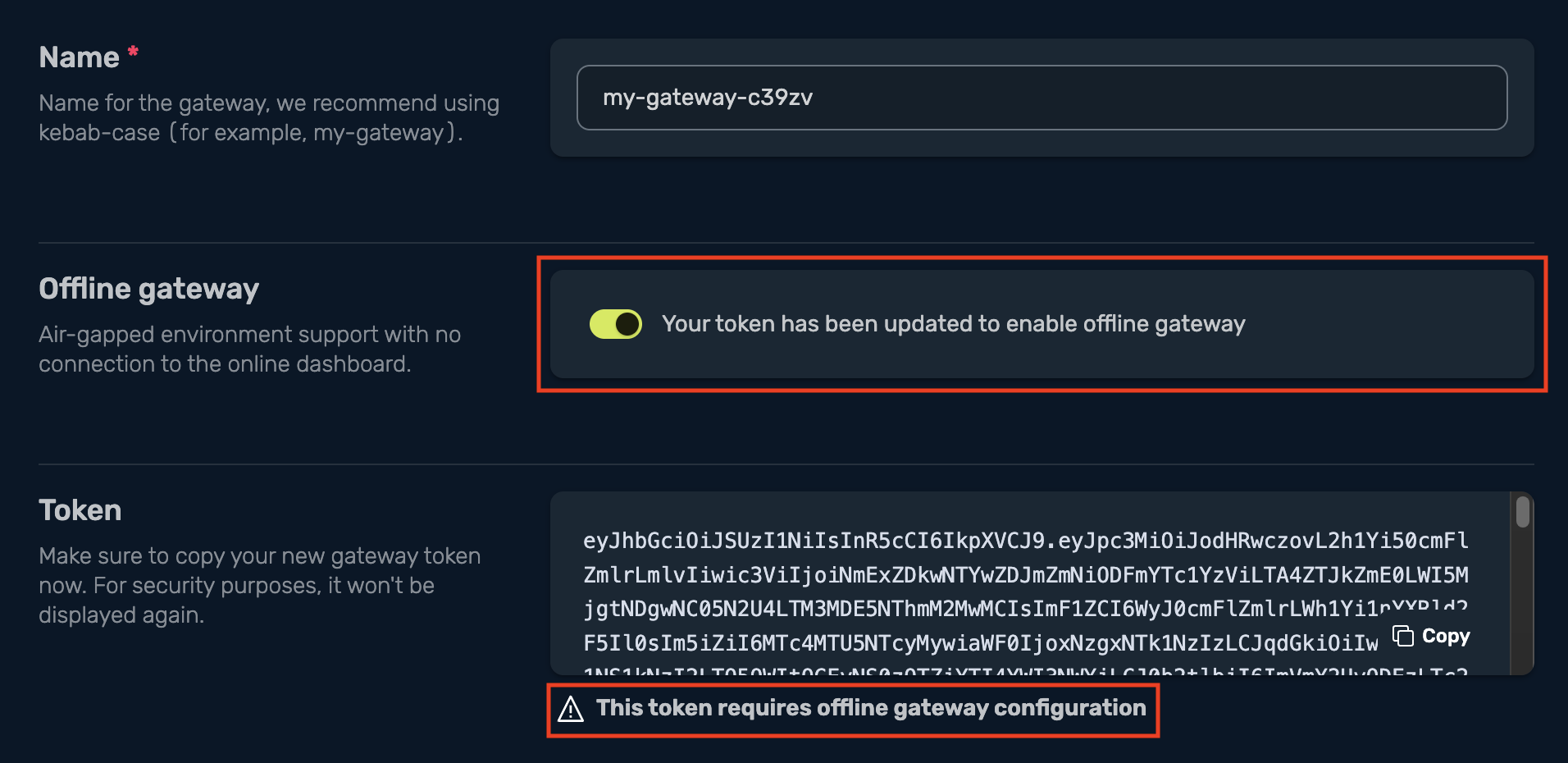 Offline gateway
