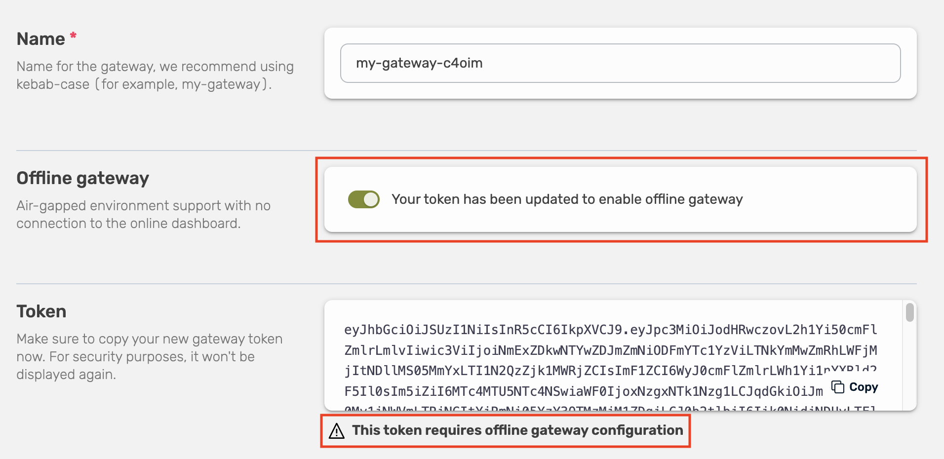 Offline gateway
