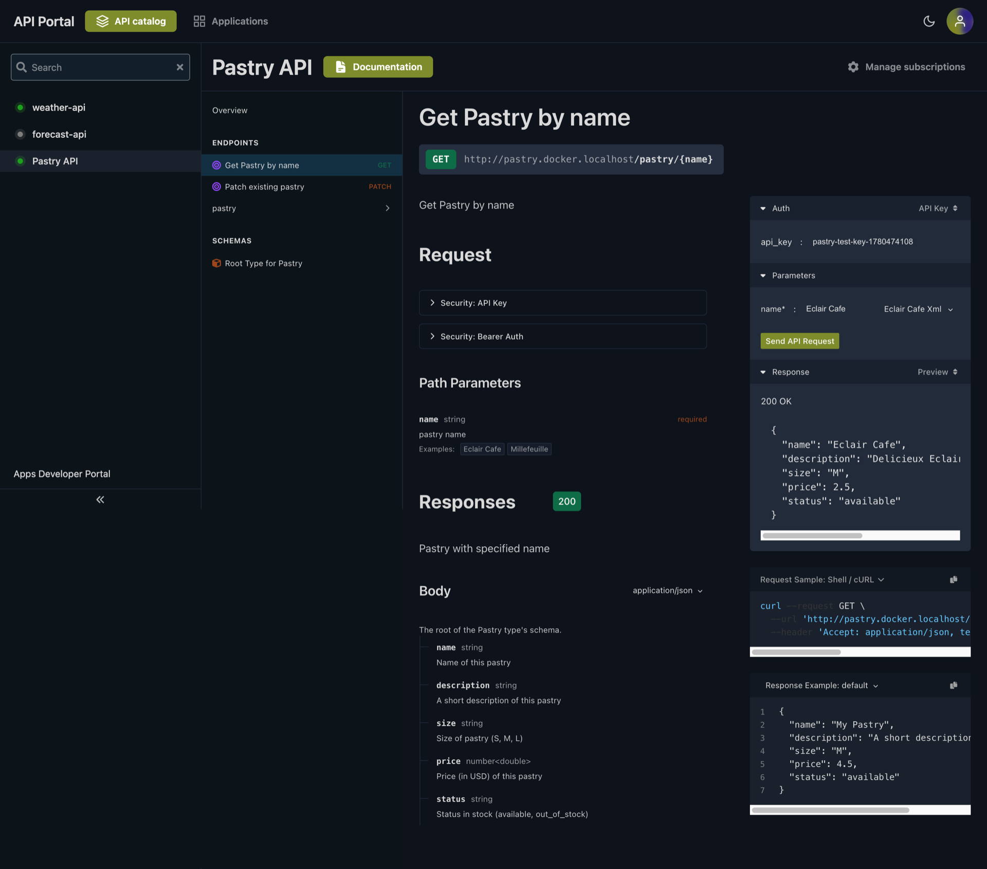 API OpenAPI spec