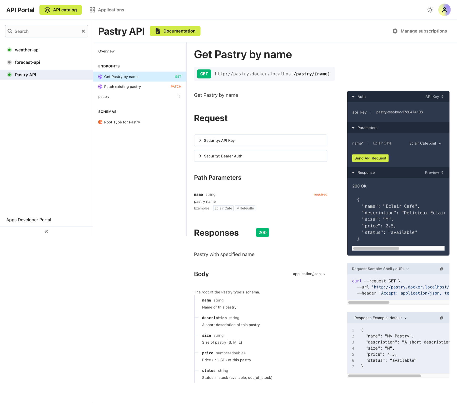 API OpenAPI spec