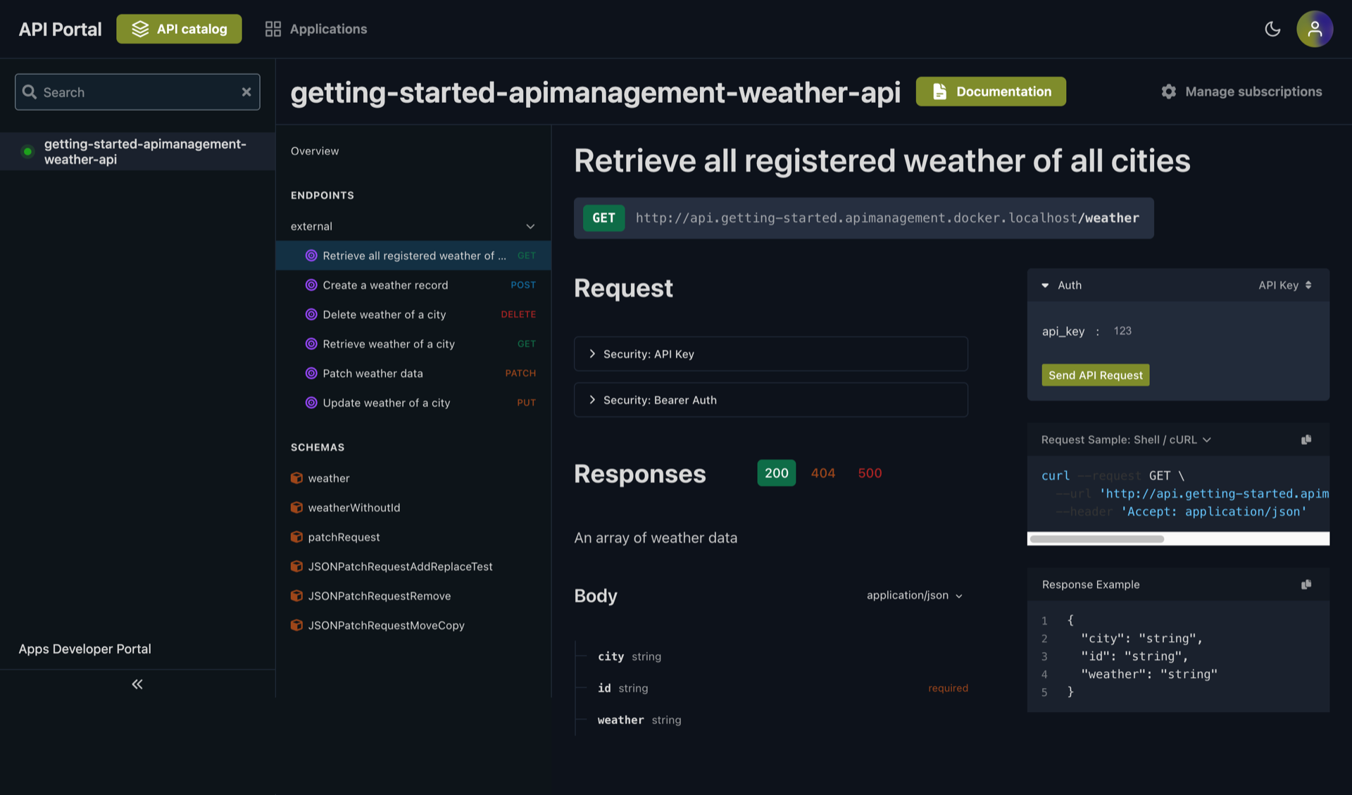 API Portal with OAS
