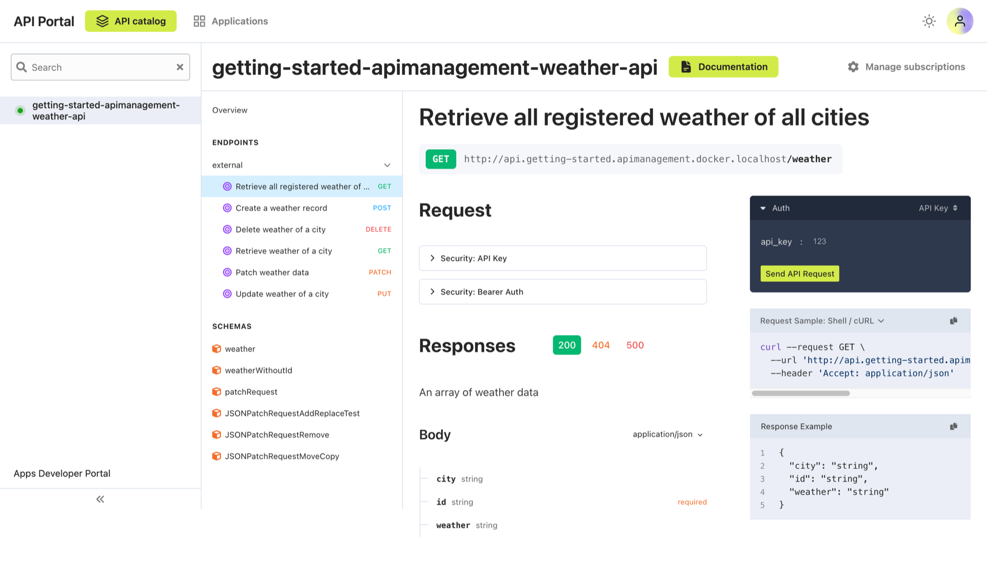 API Portal with OAS