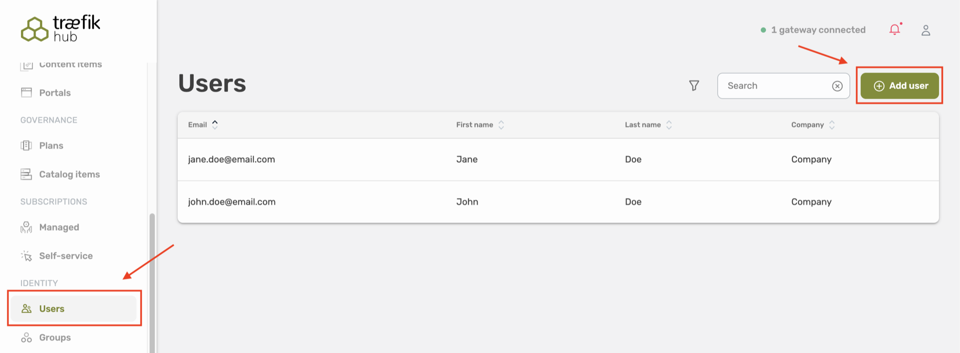 User management